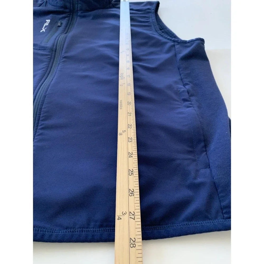 RLX Ralph Lauren Full Zip Vest Men's XXL Navy Lightweight Pockets Golf Casual